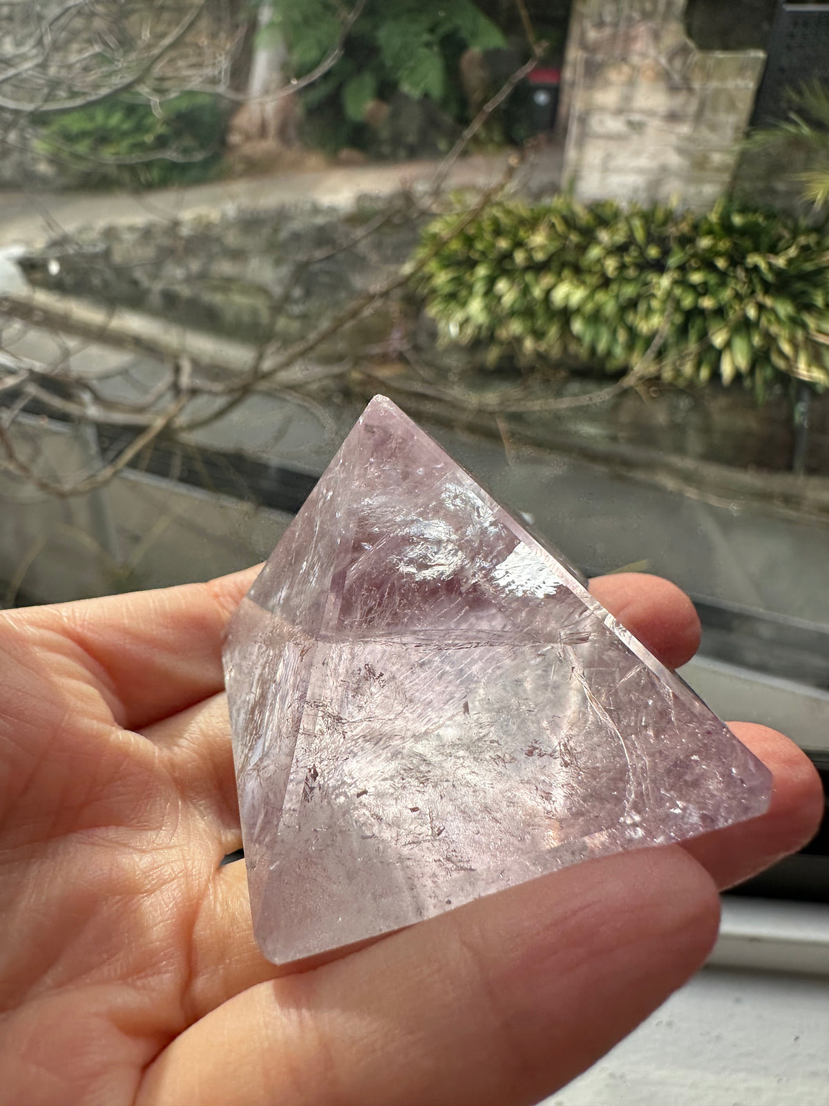 Brazilian Amethyst Pyramid, Natural Purple Crystal, Choose Size – alternate view 7