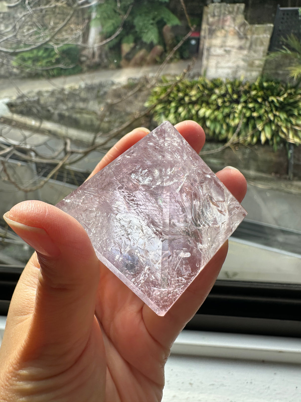 Brazilian Amethyst Pyramid, Natural Purple Crystal, Choose Size – alternate view 8