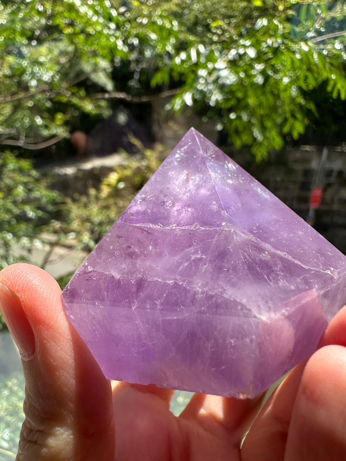 Lavender Amethyst diamond front view