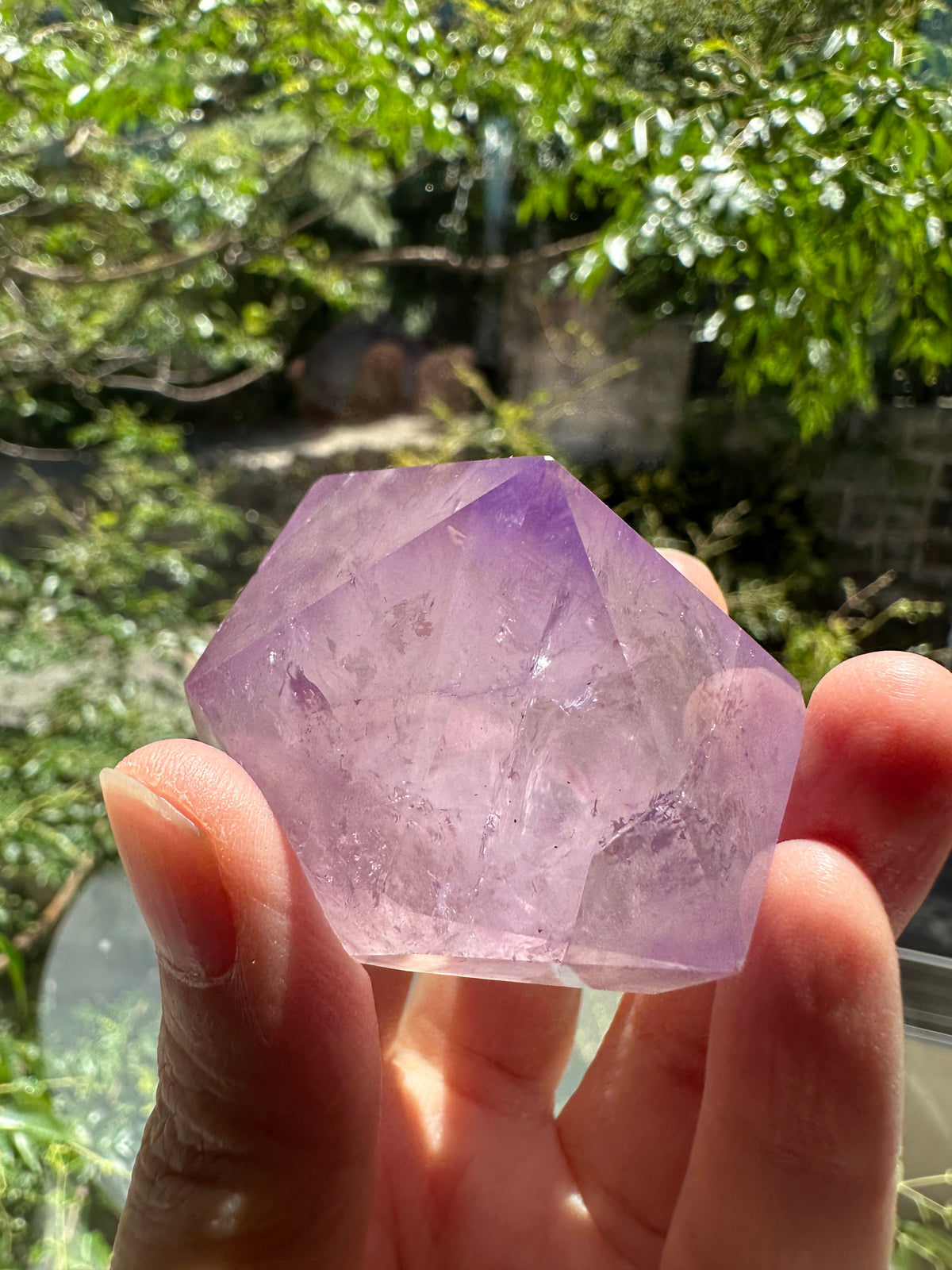Lavender Amethyst diamond showing soft purple colour