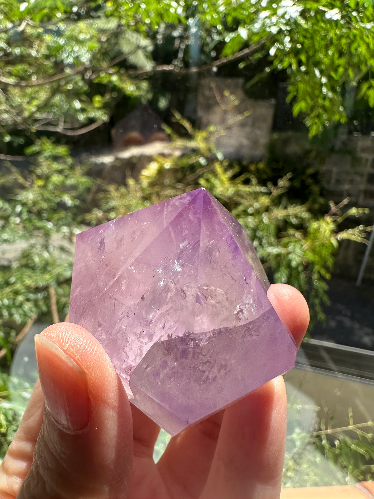 83g Lavender Amethyst diamond display piece