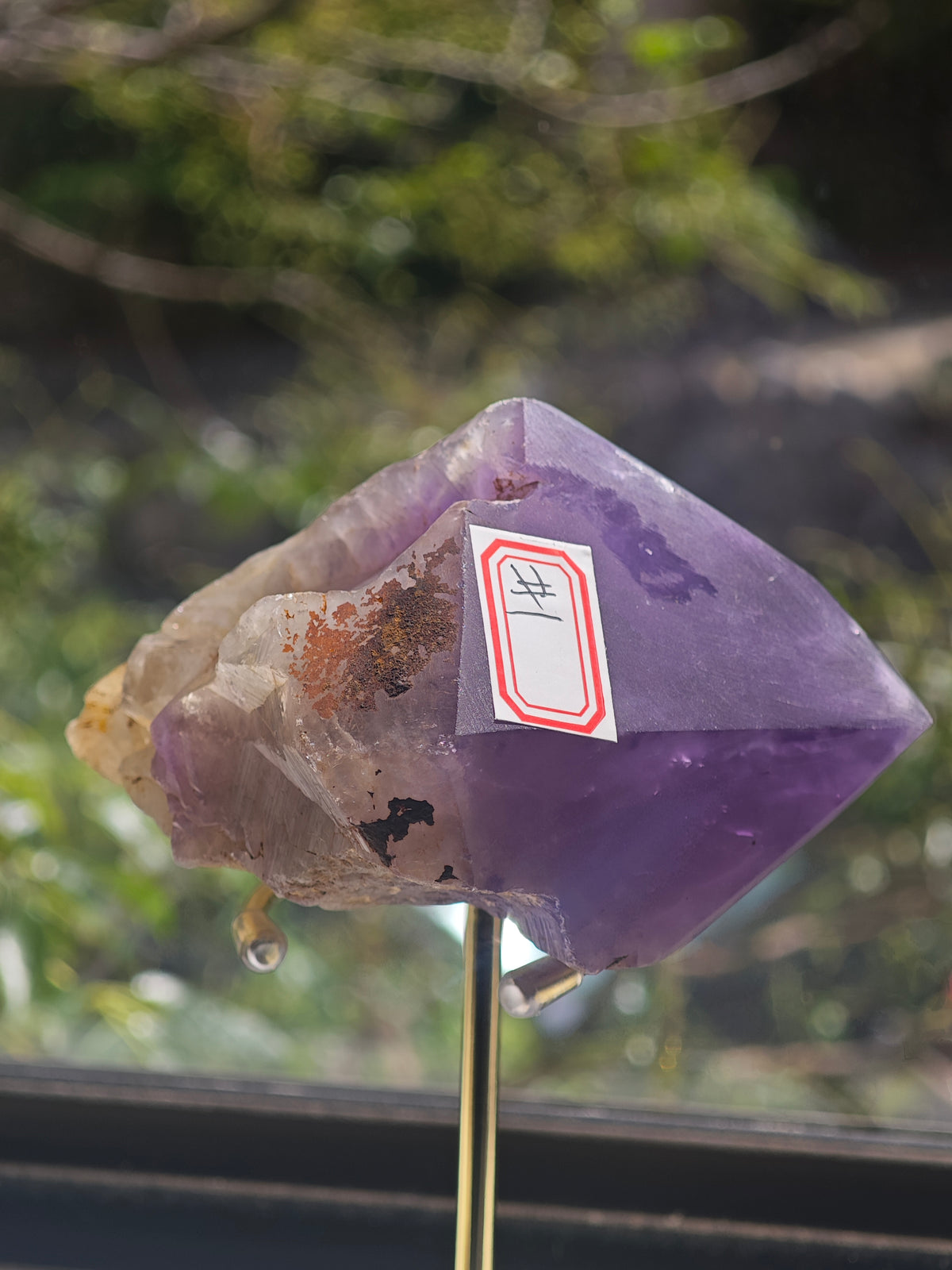 Brazilian Raw Amethyst Point with Purple Crystal Faces, 457g 10.3cm Exact Piece #1 – alternate view 5