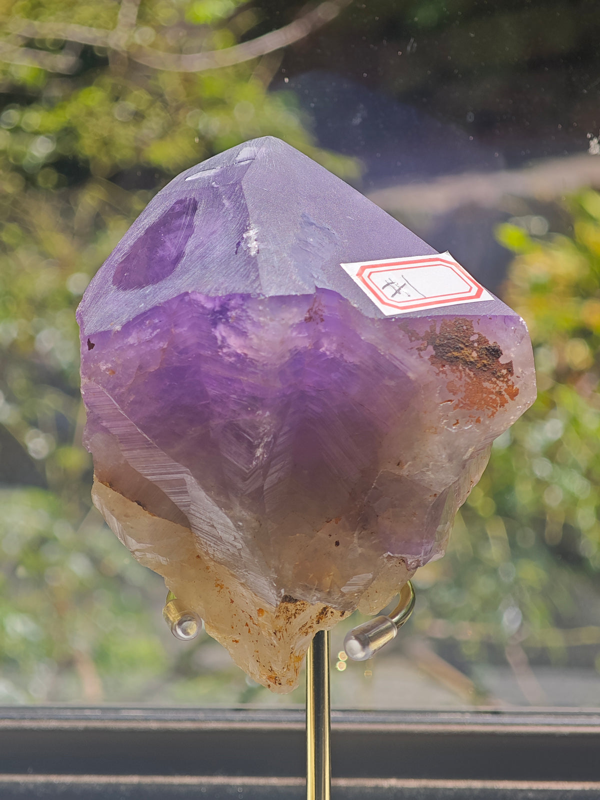 Brazilian Raw Amethyst Point with Purple Crystal Faces, 457g 10.3cm Exact Piece #1 – alternate view 2