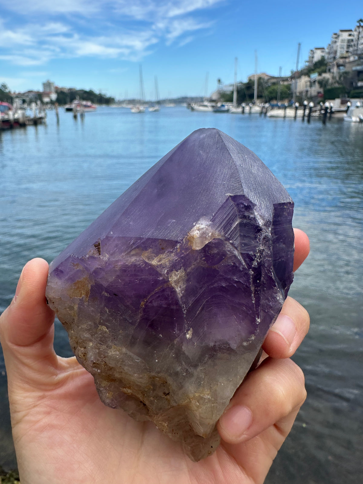 Brazilian Amethyst Point, Natural Raw Crystal 7–8cm – alternate view 5