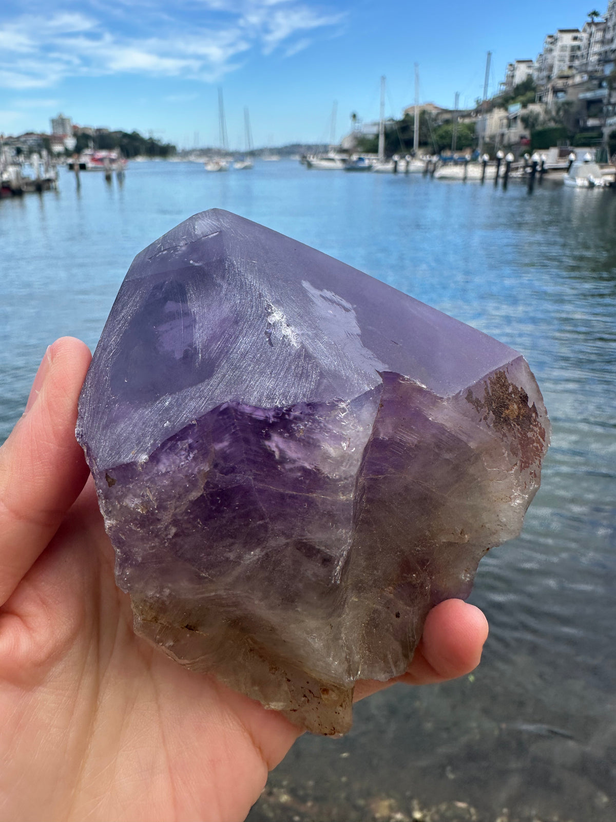 Brazilian Amethyst Point, Natural Raw Crystal 7–8cm – alternate view 7