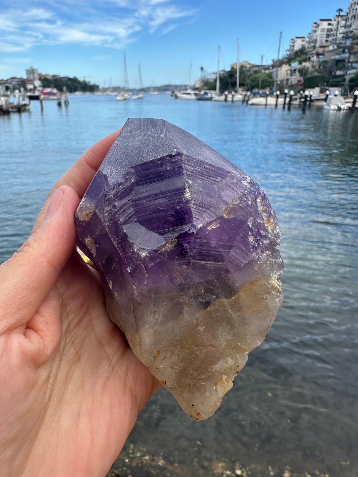 Brazilian Amethyst Point, Natural Raw Crystal 7–8cm – alternate view 4