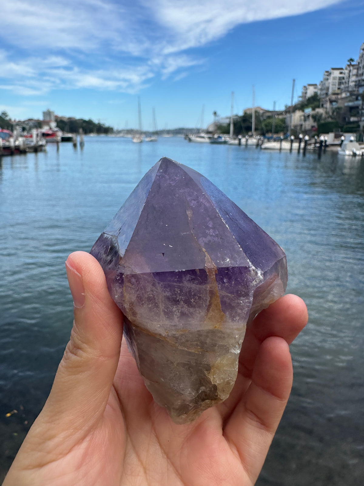 Brazilian Amethyst Point, Natural Raw Crystal 7–8cm – alternate view 2