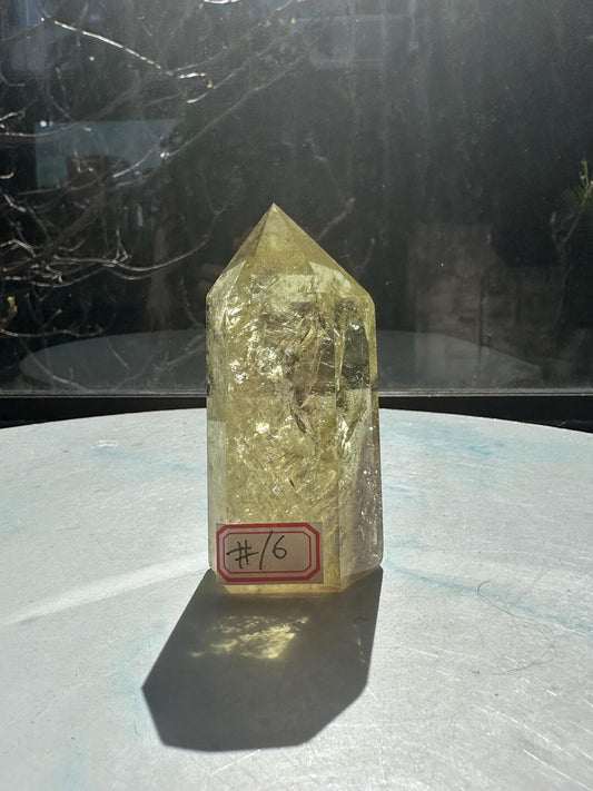 Natural Brazilian Citrine Tower #16 | Rainbow Crystal Point | Wealth & Abundance — image 1