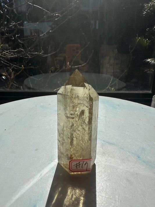 Natural Brazilian Citrine Tower #19 | Rainbow Crystal Point | Wealth & Abundance — image 1