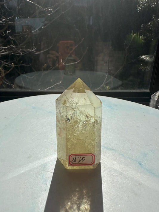 Natural Brazilian Citrine Tower #20 | Rainbow Crystal Point | Wealth & Abundance — image 1