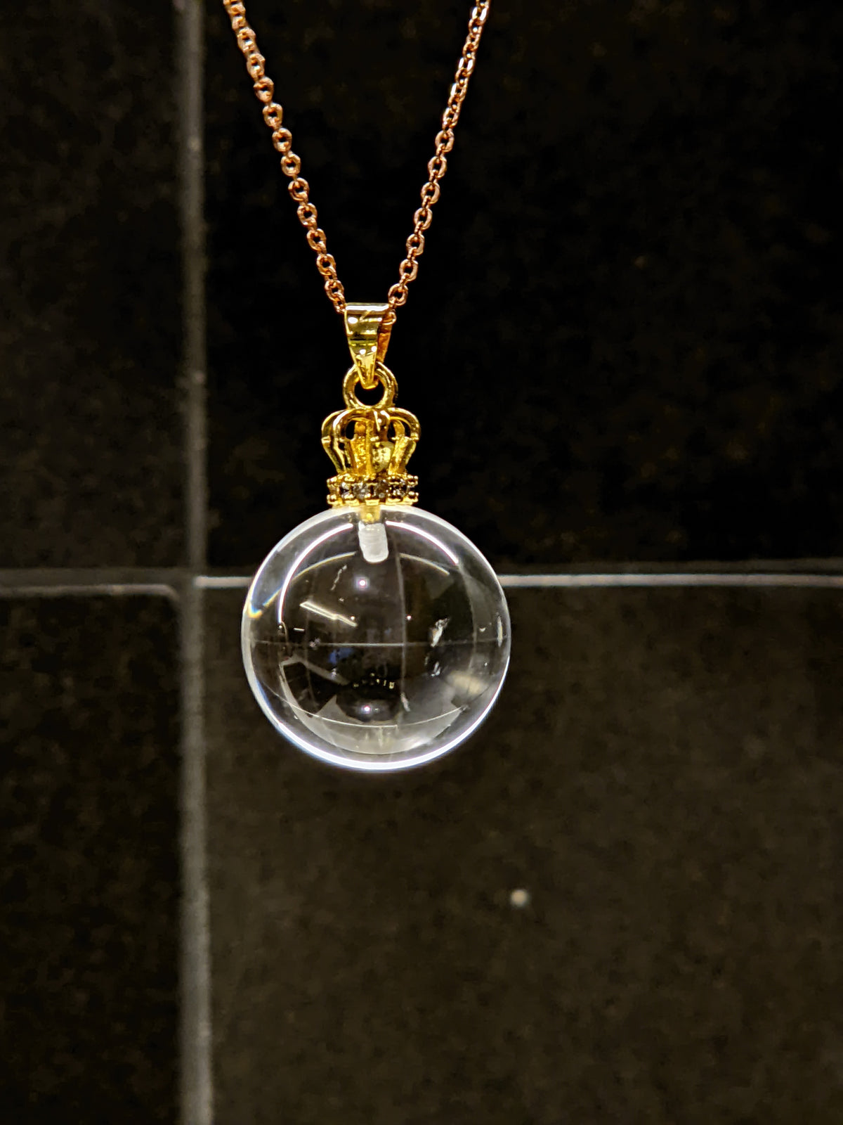 Clear Quartz Crystal Necklace | Ball, Clover or Star Pendant