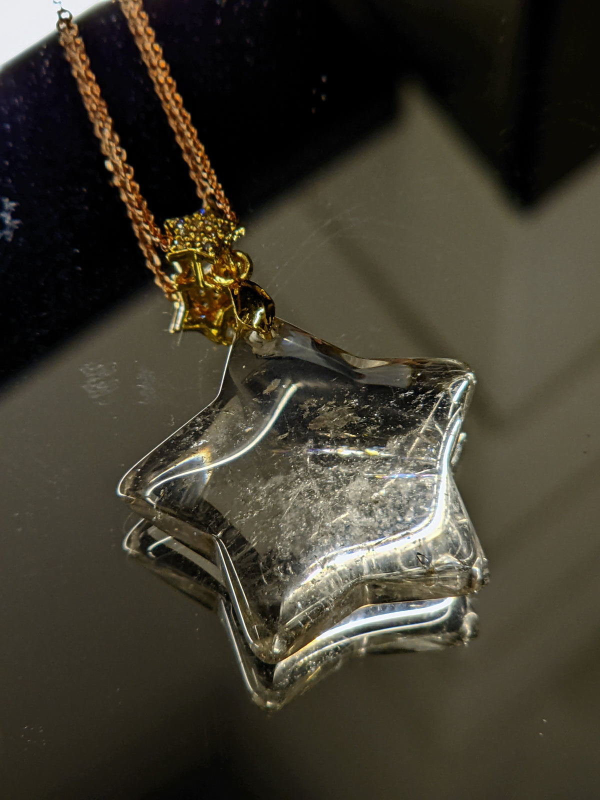Clear Quartz Crystal Necklace | Ball, Clover or Star Pendant