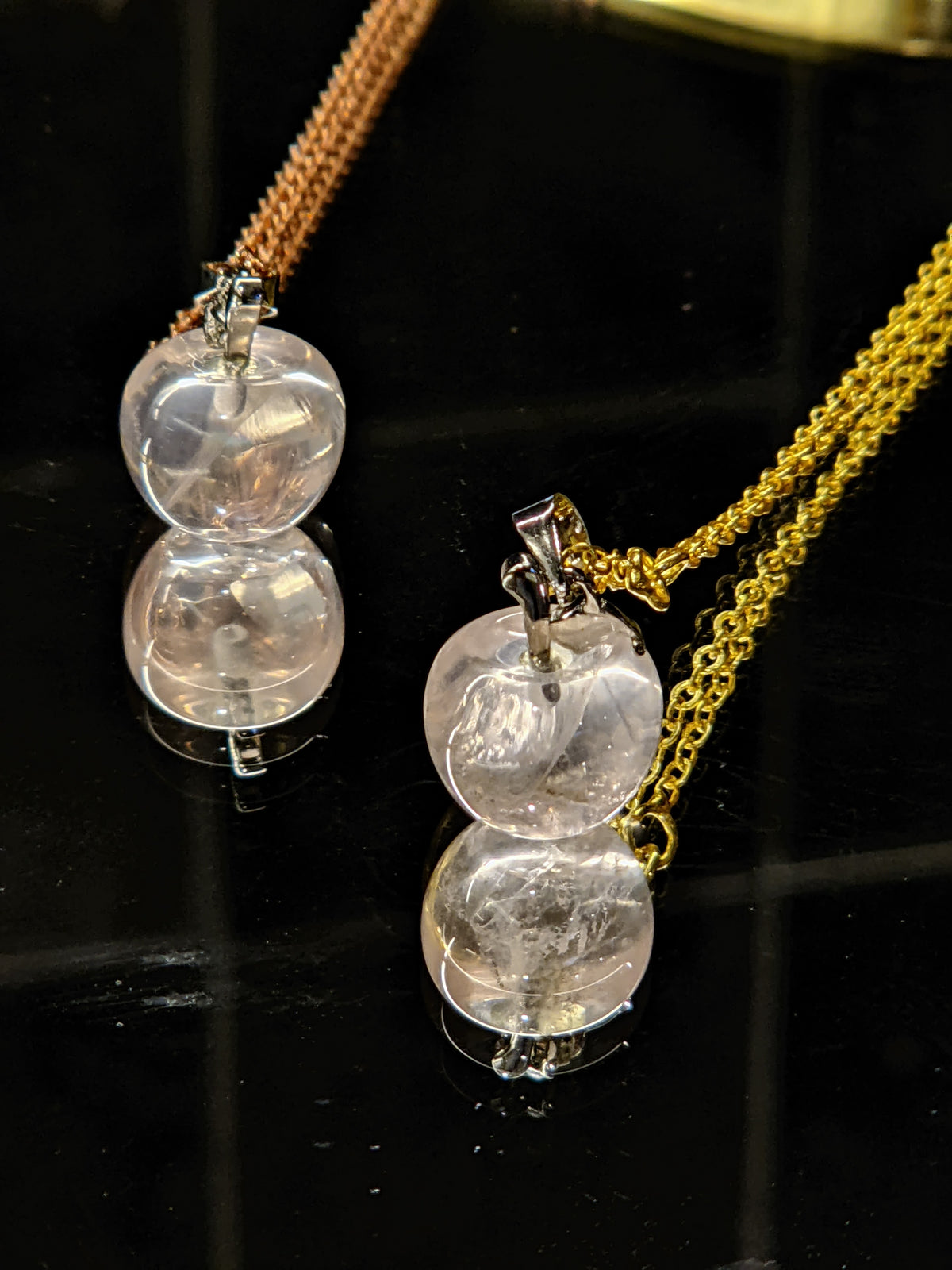 Rose Quartz Crystal Necklace | Natural Pendant Shapes