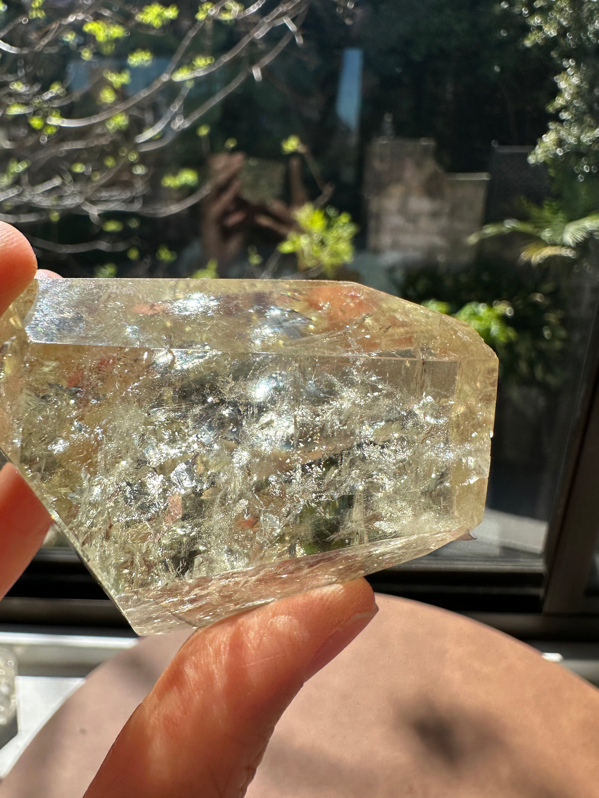 Brazilian Citrine Freeform with Rainbow, Exact Piece #11 – front view