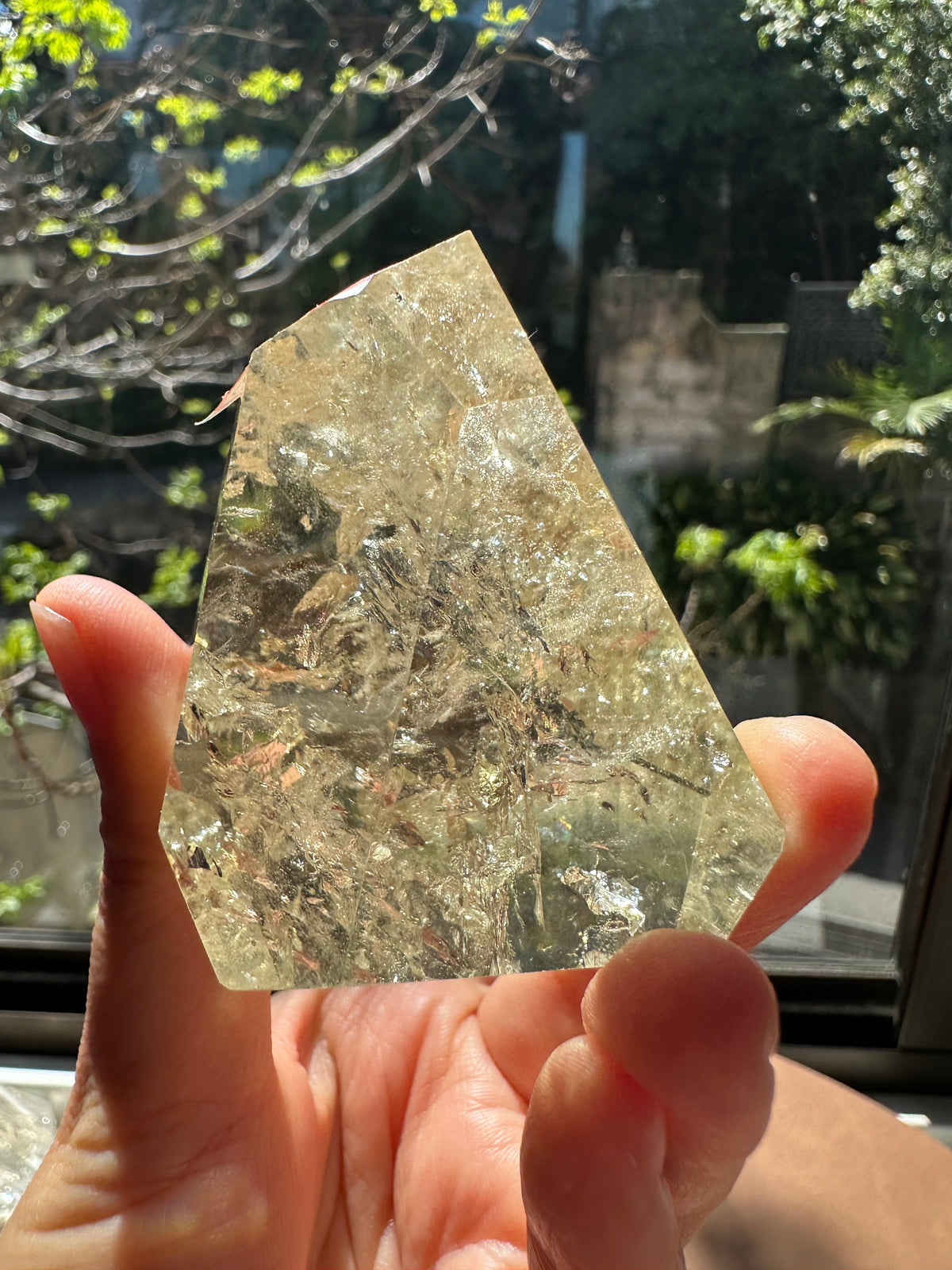 Brazilian Citrine Freeform with Rainbow, Exact Piece #11 – back view