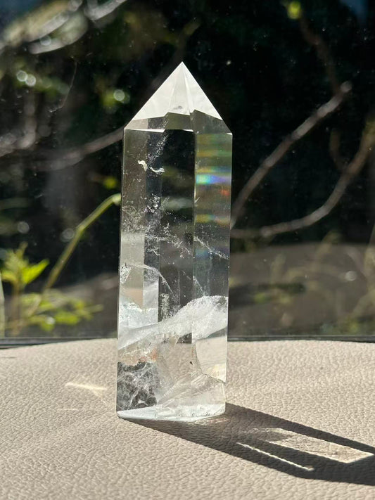 Moon Rituals tall AAAAA exact piece 190g Ultra Clear Quartz Tower high transparency crystal #16