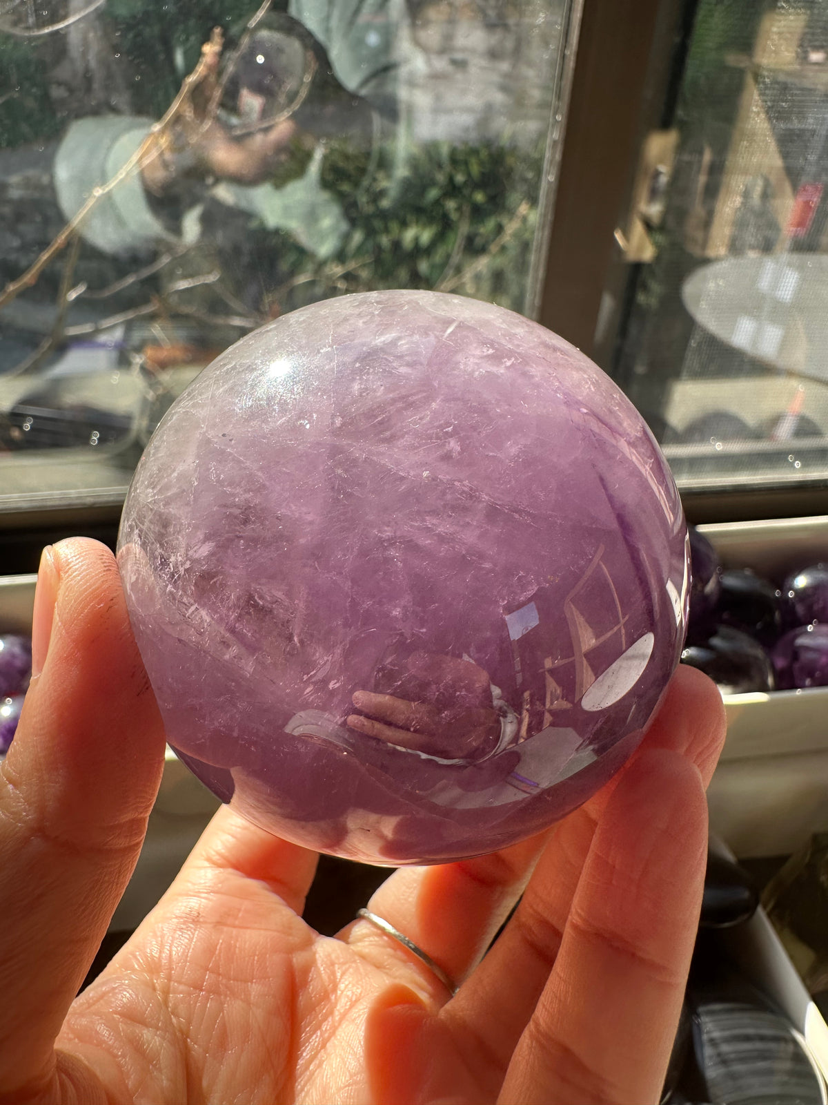 Amethyst Sphere with Deep Violet Colour, 416g 5.3cm Exact Piece #3 – product overview