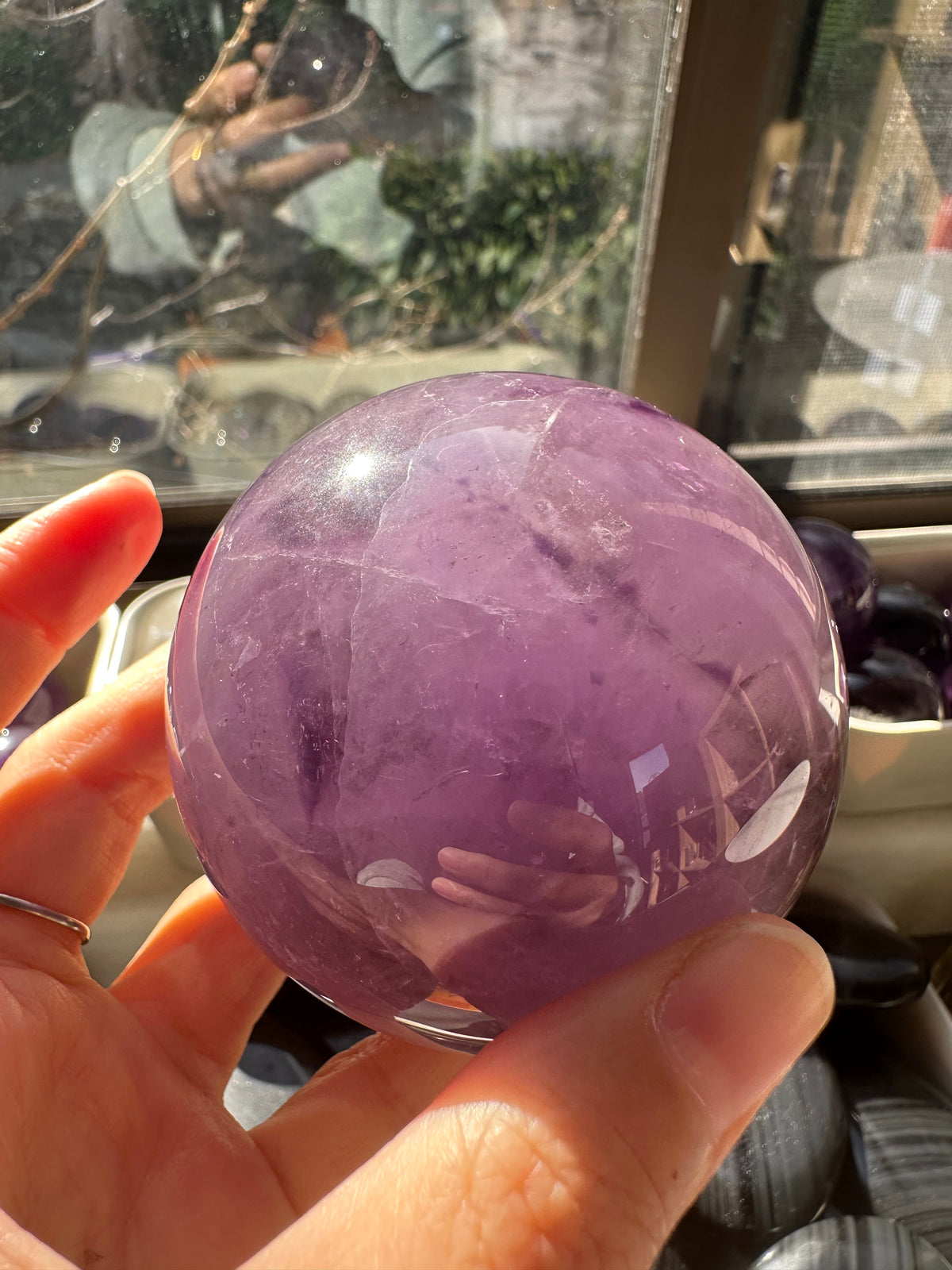 Amethyst Sphere with Deep Violet Colour, 416g 5.3cm Exact Piece #3 – alternate view 4