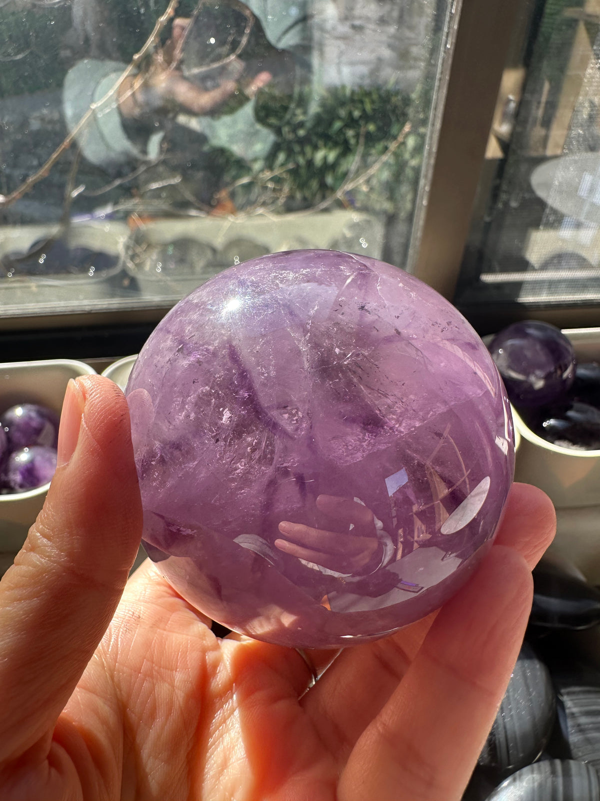 Amethyst Sphere with Deep Violet Colour, 416g 5.3cm Exact Piece #3 – alternate view 6