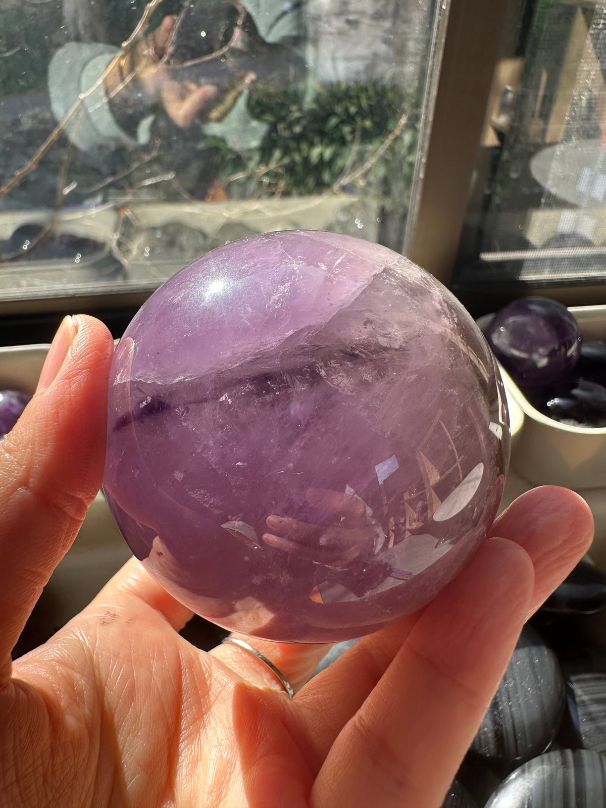 Amethyst Sphere with Deep Violet Colour, 416g 5.3cm Exact Piece #3 – alternate view 7