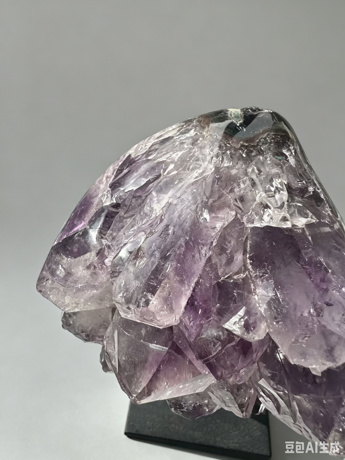 Deep Purple Amethyst Cluster with Black Stand, 660g 7.7cm Exact Piece – alternate view 12
