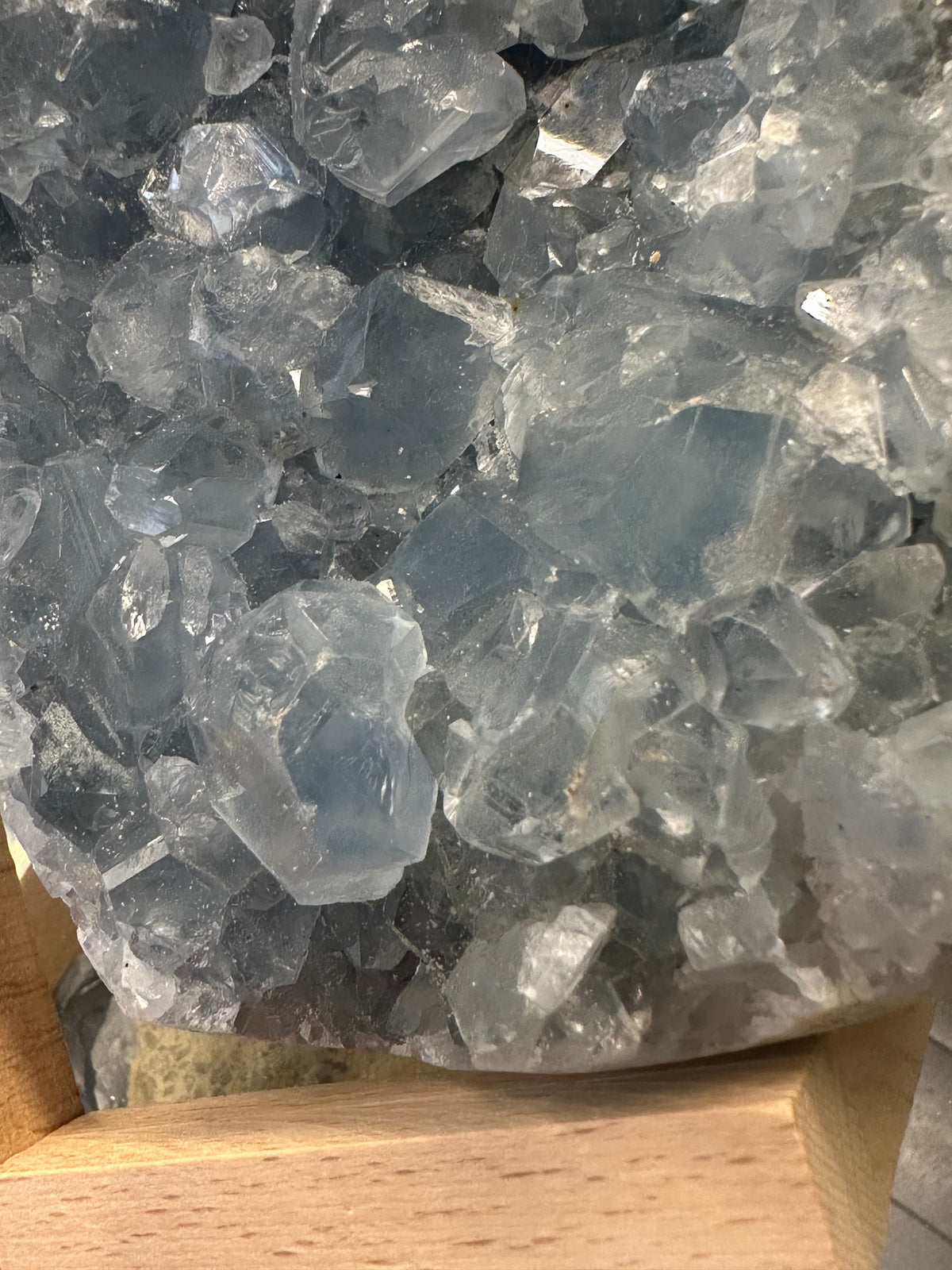 Madagascar Celestite Heart with Sky-Blue Crystal Texture | 1.8kg 12.2cm Exact Piece