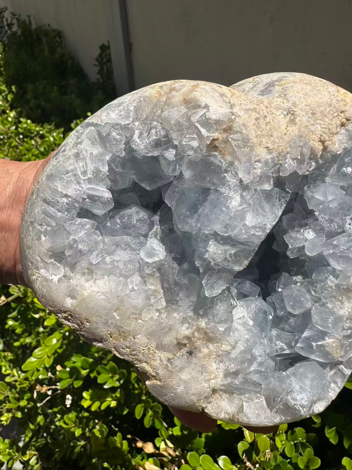 Celestite Heart with Sky-Blue Crystal Texture | 2.92kg 15.4cm Exact Piece