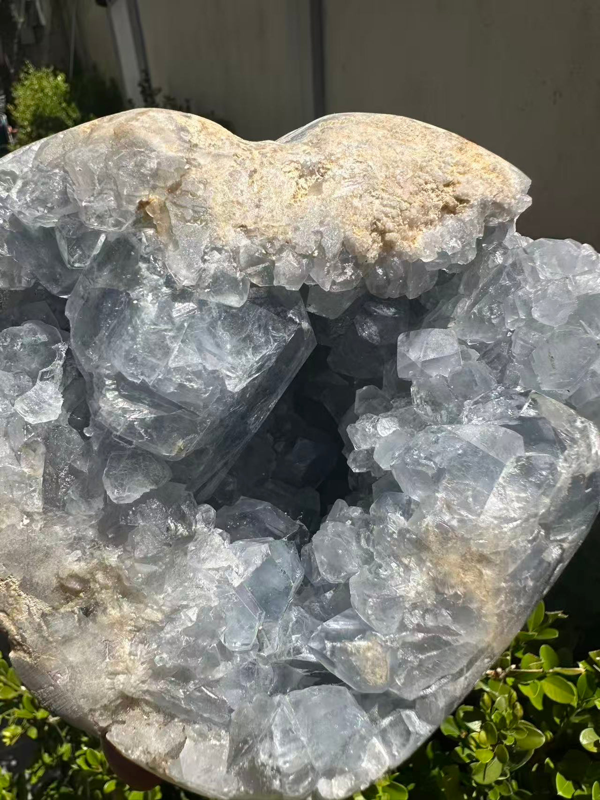 Celestite Heart with Sky-Blue Crystal Texture | 2.92kg 15.4cm Exact Piece