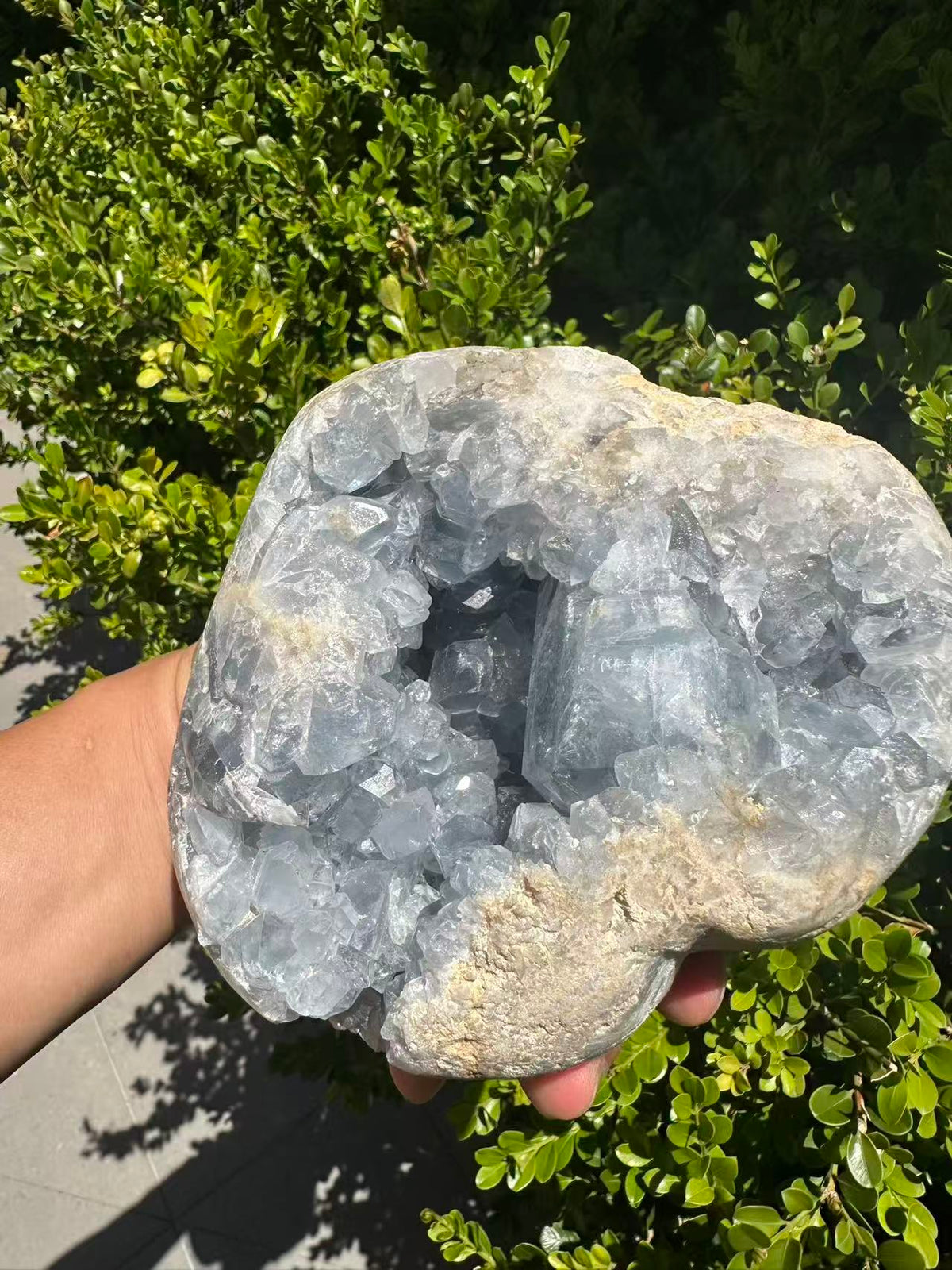 Celestite Heart with Sky-Blue Crystal Texture | 2.92kg 15.4cm Exact Piece
