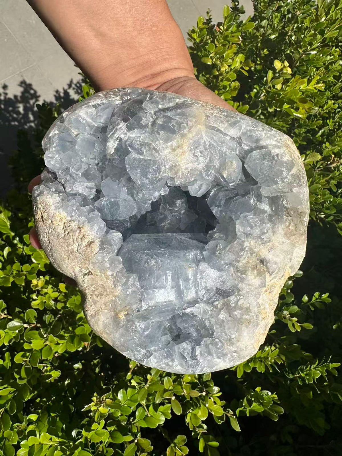 Celestite Heart with Sky-Blue Crystal Texture | 2.92kg 15.4cm Exact Piece