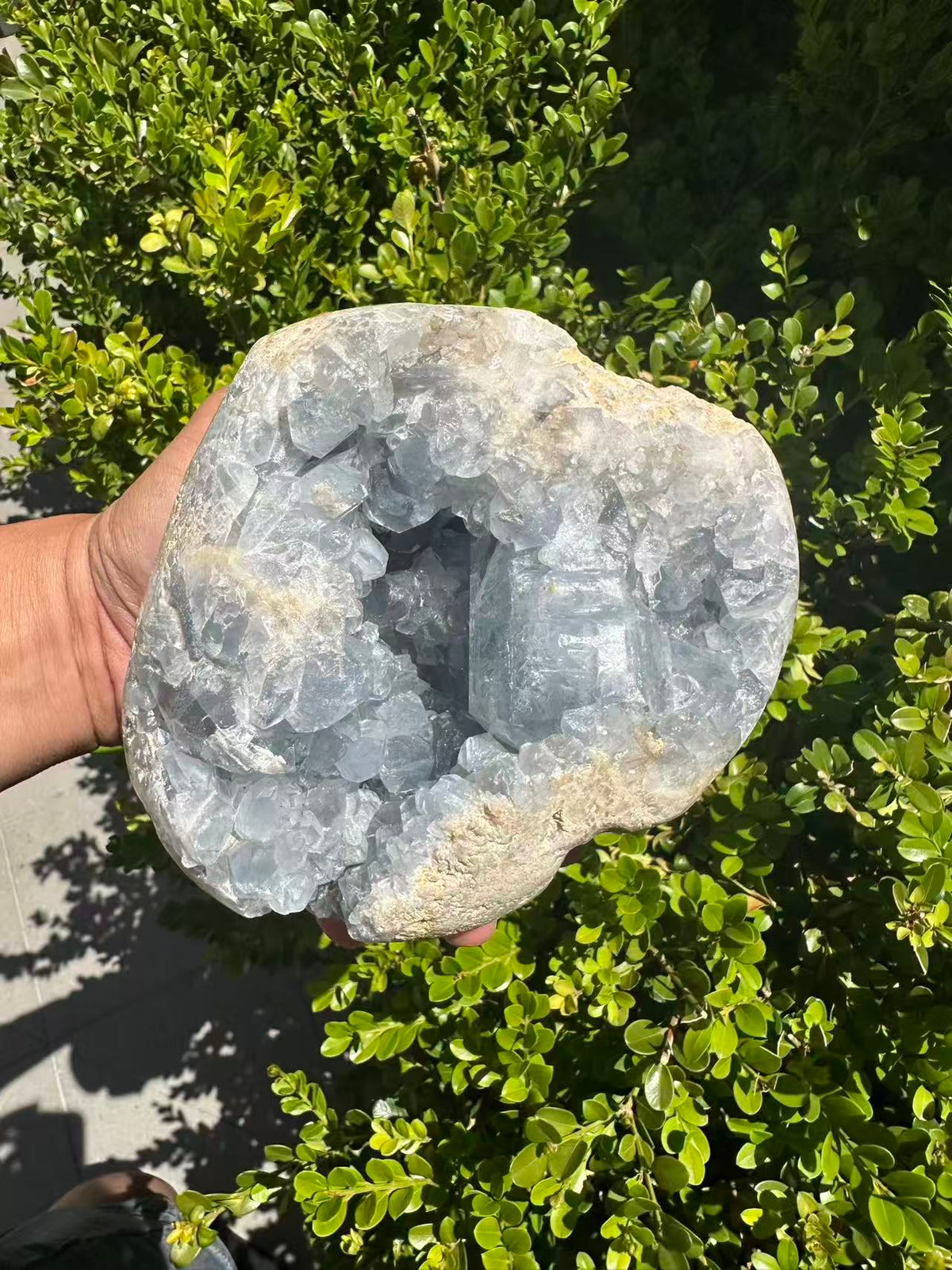Celestite Heart with Sky-Blue Crystal Texture | 2.92kg 15.4cm Exact Piece