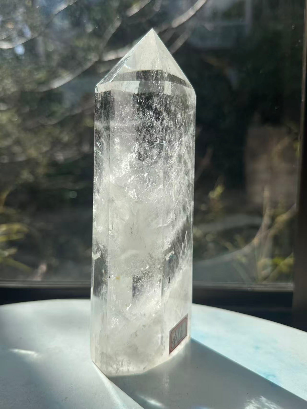 Clear Quartz Tower with Natural Veils | 730g 17cm Exact Piece #16