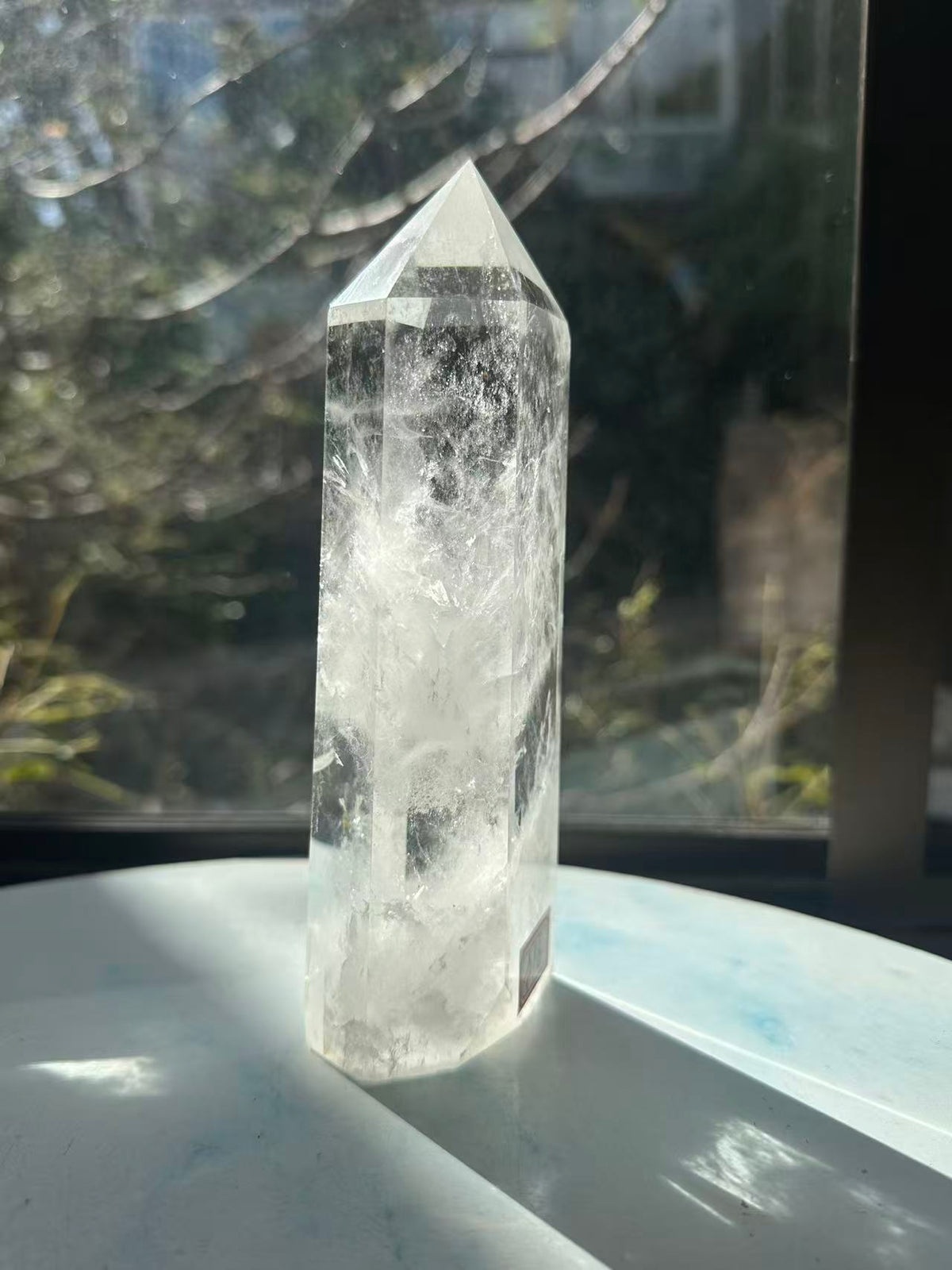 Clear Quartz Tower with Natural Veils | 730g 17cm Exact Piece #16
