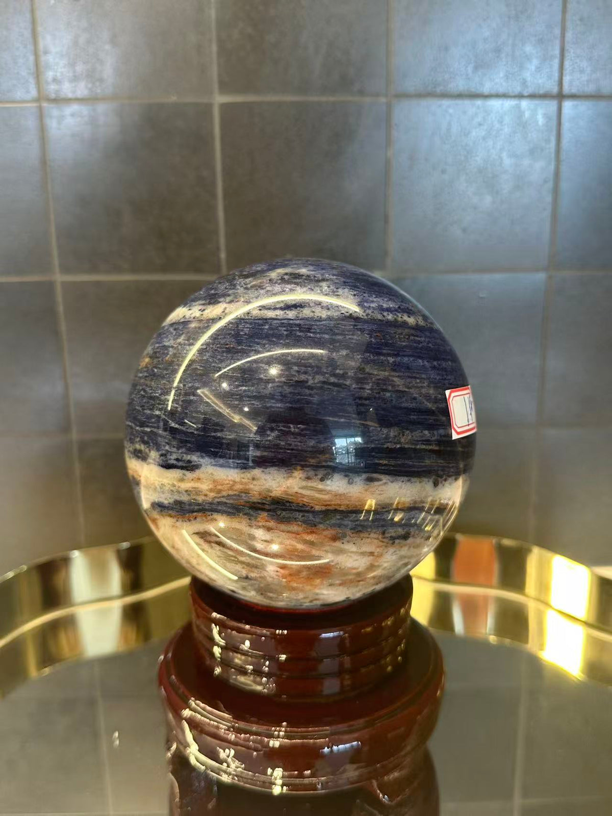 Sodalite Sphere ‘Neptune’s Eye’ with Planet Banding | 1.87kg 10.8cm Exact Piece