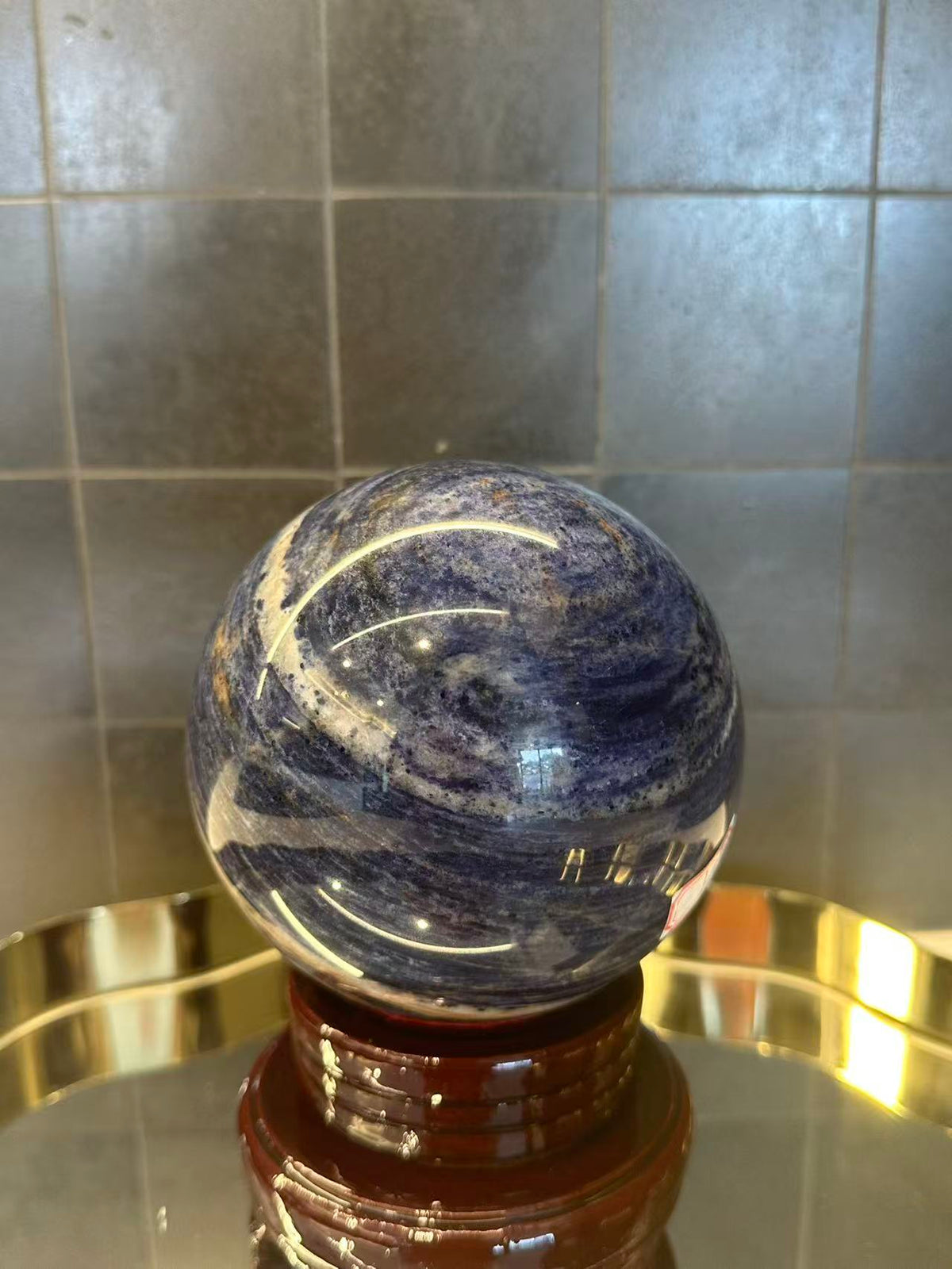 Sodalite Sphere ‘Neptune’s Eye’ with Planet Banding | 1.87kg 10.8cm Exact Piece