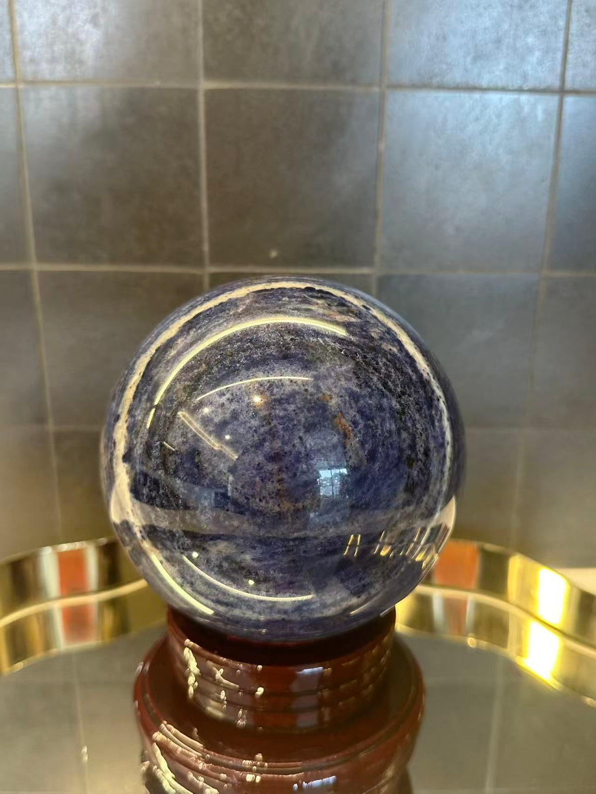 Sodalite Sphere ‘Neptune’s Eye’ with Planet Banding | 1.87kg 10.8cm Exact Piece