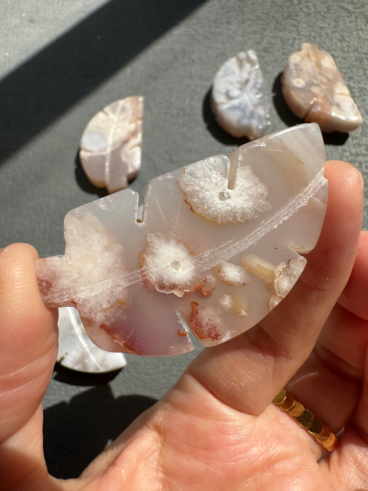 Flower Agate Tree Carving | Natural Crystal 4–5cm