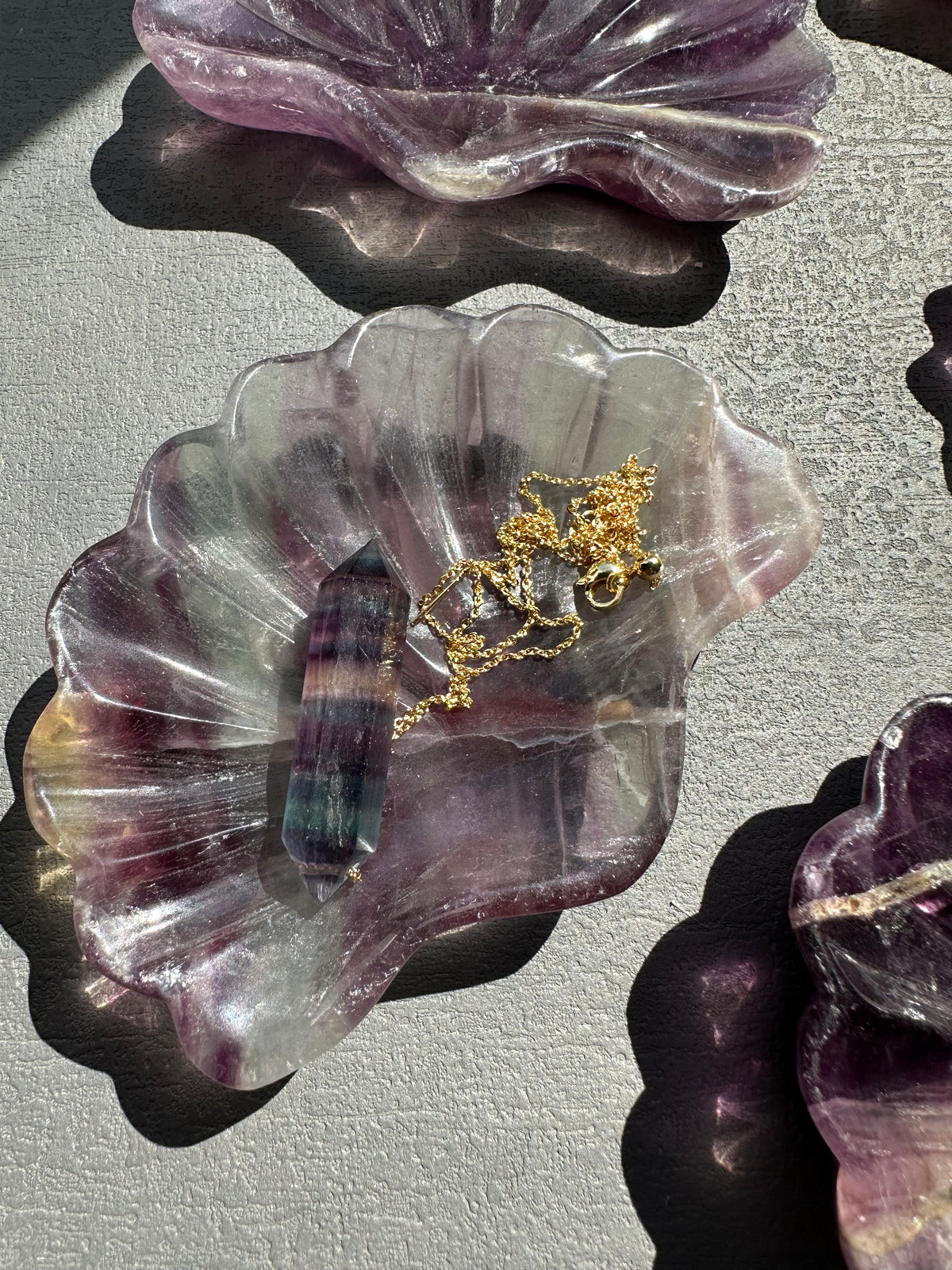 Fluorite Bowl | Natural Crystal Trinket & Jewellery Dish
