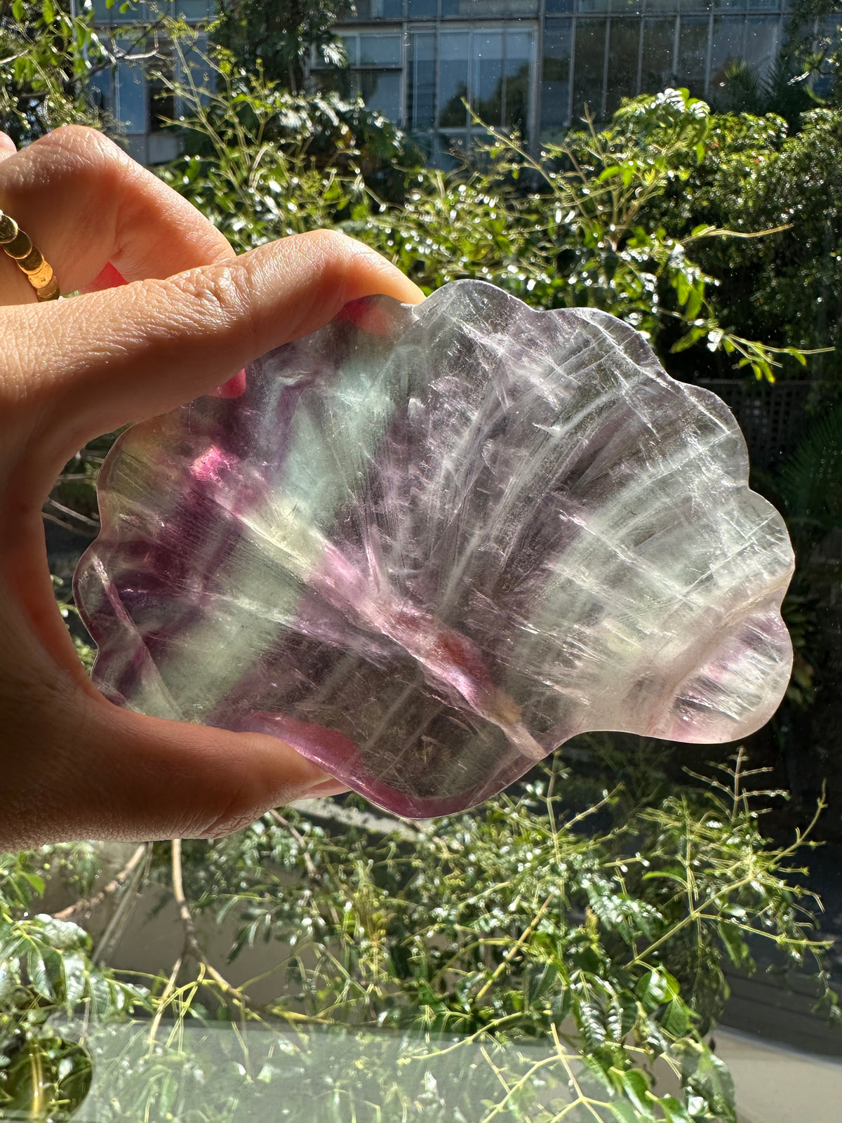 Fluorite Bowl | Natural Crystal Trinket & Jewellery Dish
