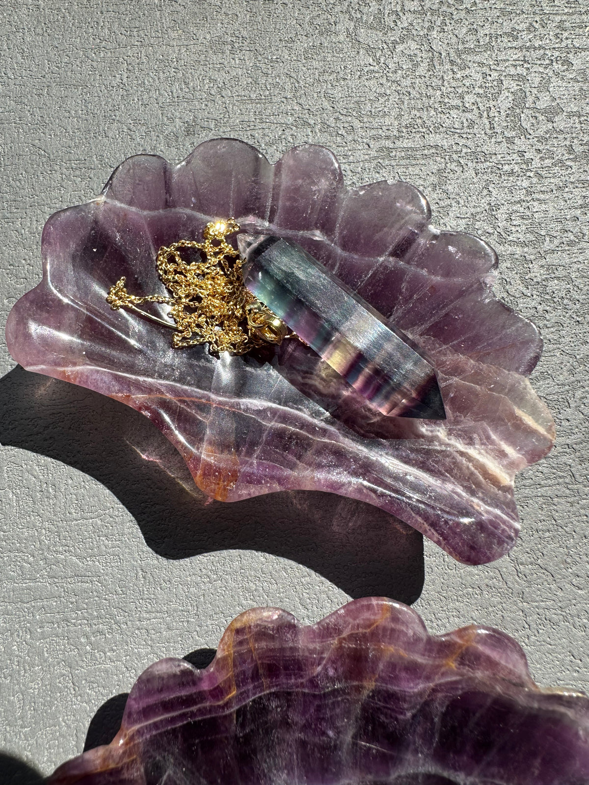 Fluorite Bowl | Natural Crystal Trinket & Jewellery Dish