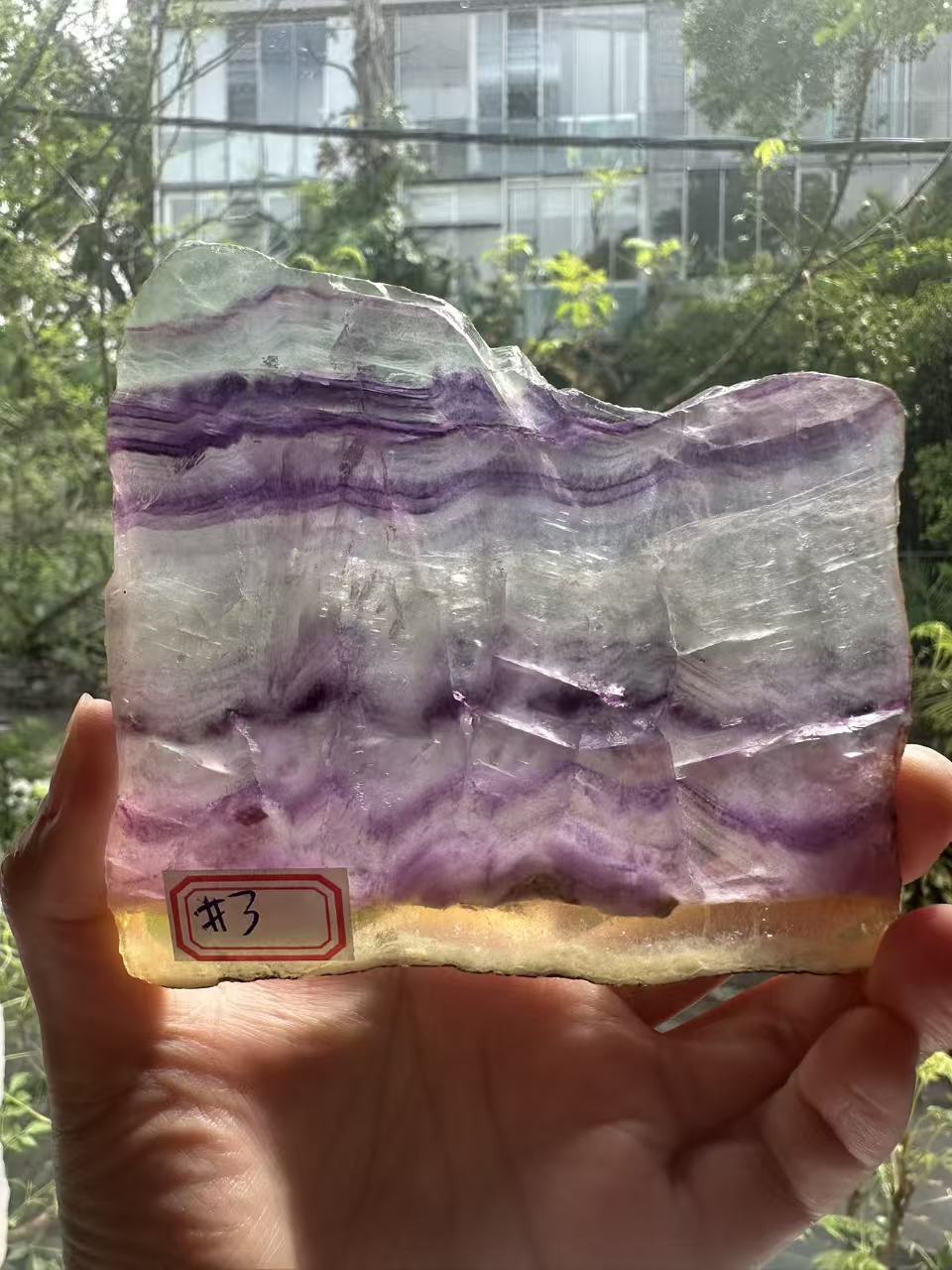 Rainbow Fluorite Slab with Purple-Green Banding | 174g 9.5cm Exact Piece #3