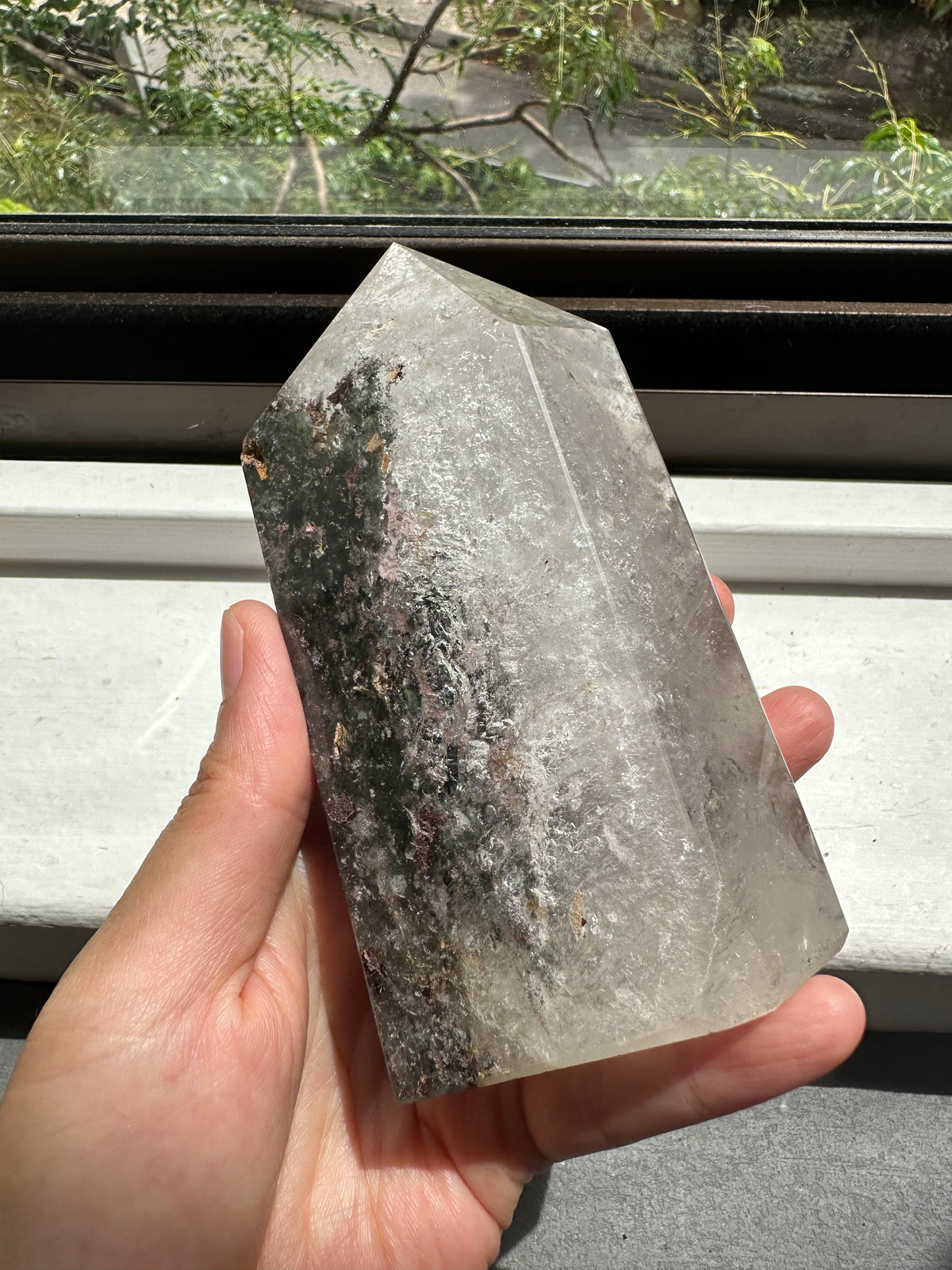 Garden Quartz (Lodolite) Tower – 540g #4 — exact crystal, view 9 of 9