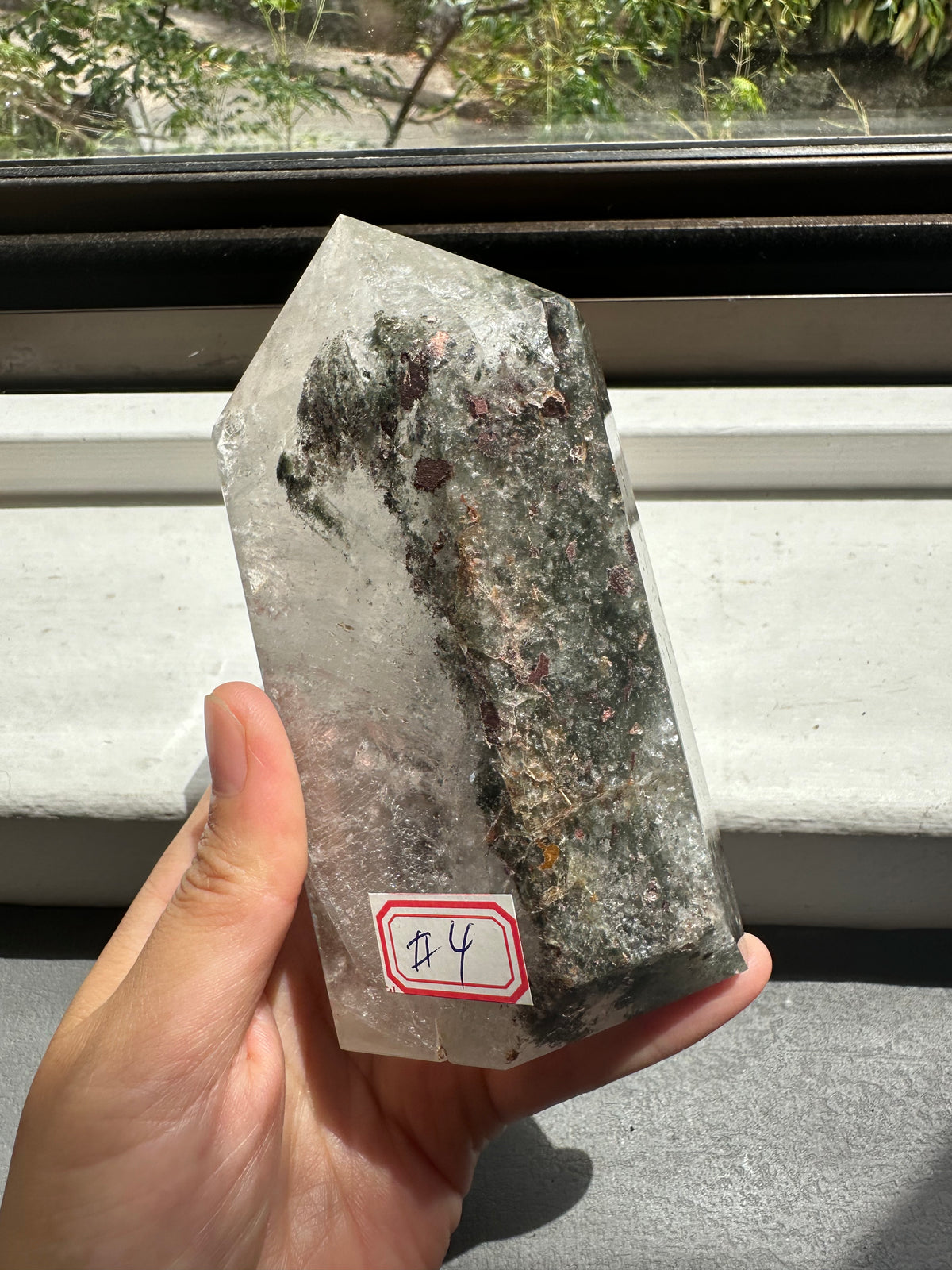 Garden Quartz (Lodolite) Tower – 540g #4 — exact crystal, view 6 of 9