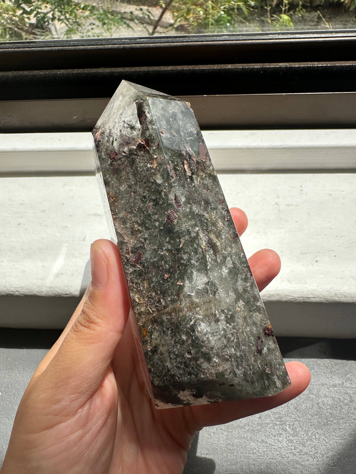 Garden Quartz (Lodolite) Tower – 540g #4 — exact crystal, view 2 of 9