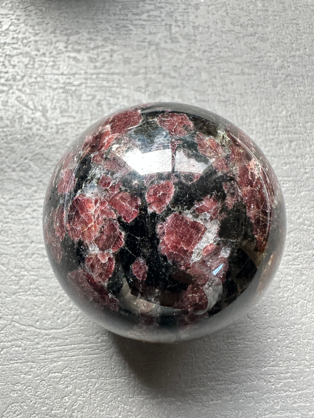 Natural Red Garnet Sphere – Crystal Ball 5–5.5cm product photo 2
