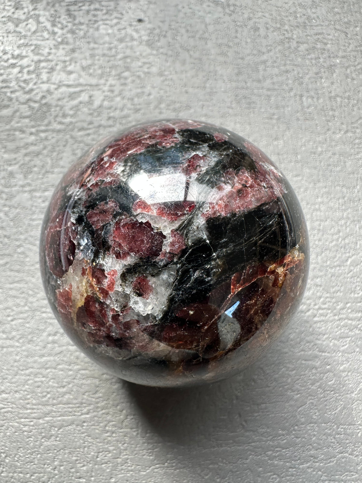 Natural Red Garnet Sphere – Crystal Ball 5–5.5cm product photo 4