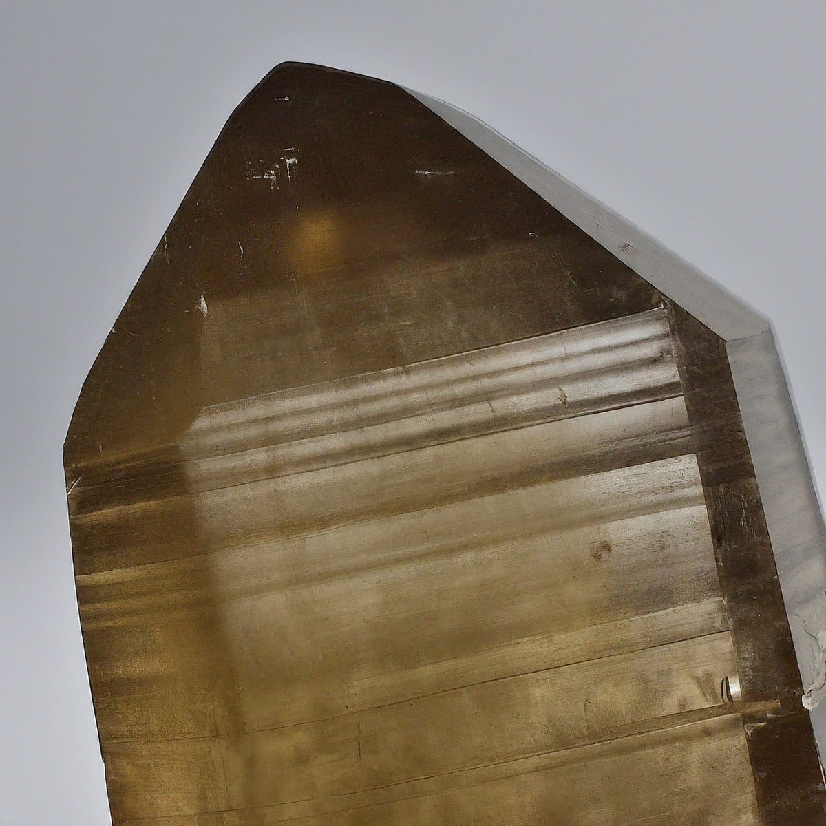 Smoky Citrine Lemurian Quartz Point – base view