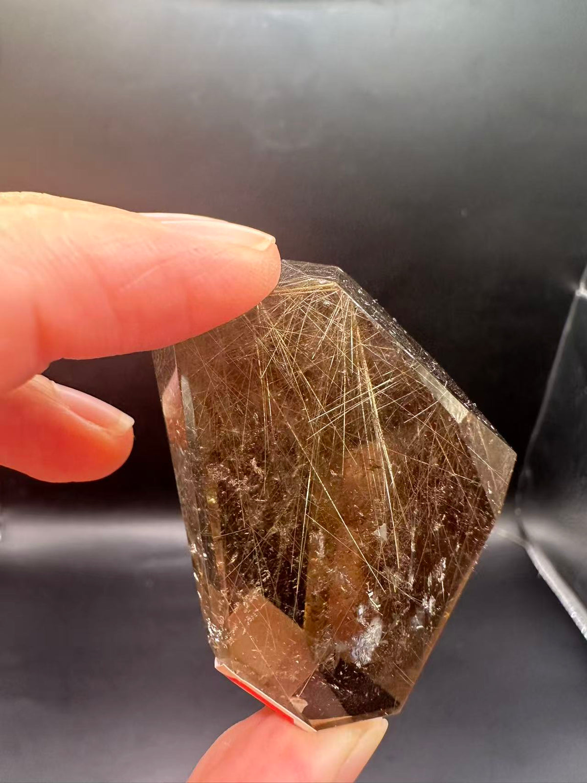 Golden Rutilated Quartz Freeform with Fine Rutile Needles | 64g 5.4cm Exact Piece #2