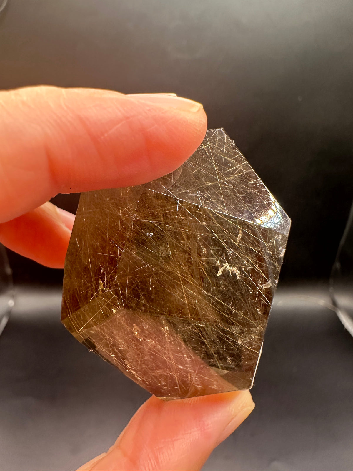 Golden Rutilated Quartz Freeform with Fine Rutile Needles | 64g 5.4cm Exact Piece #2