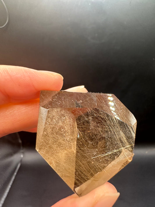 Natural Golden Rutilated Quartz Pocket Stone (35g) - Exact Piece #3
